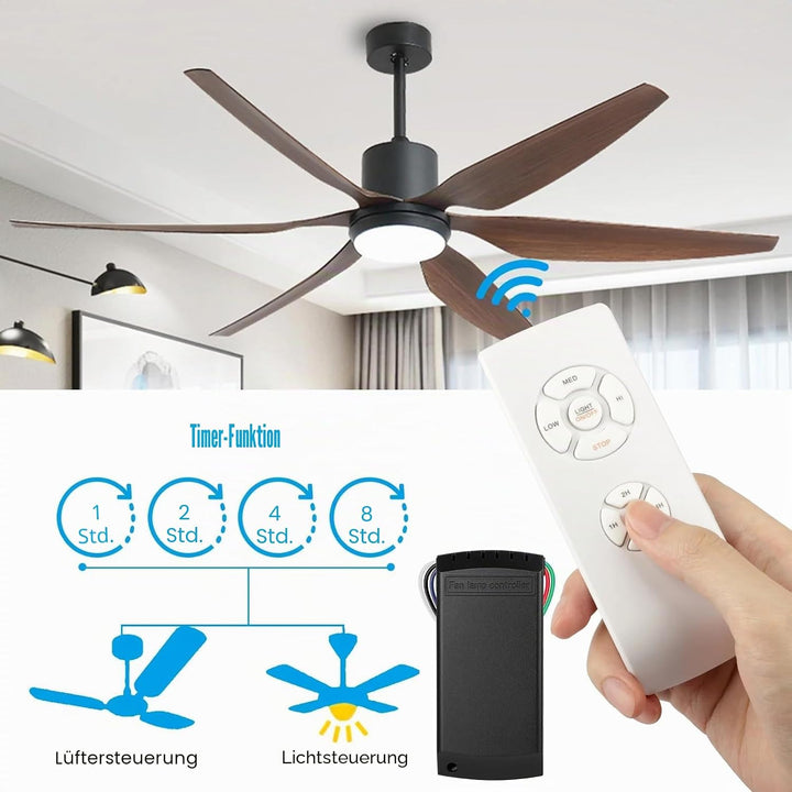 220V Universal Deckenventilator Fernbedienung Kit, Wireless Deckenventilator Lampe Fernbedienung Kit