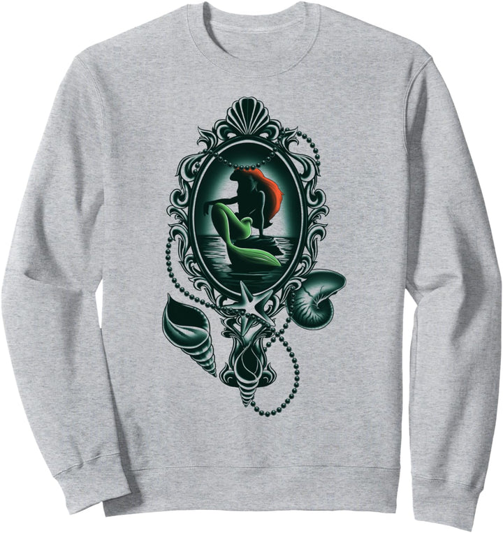 Disney The Little Mermaid Ariel Shell Medallion Portrait Sweatshirt