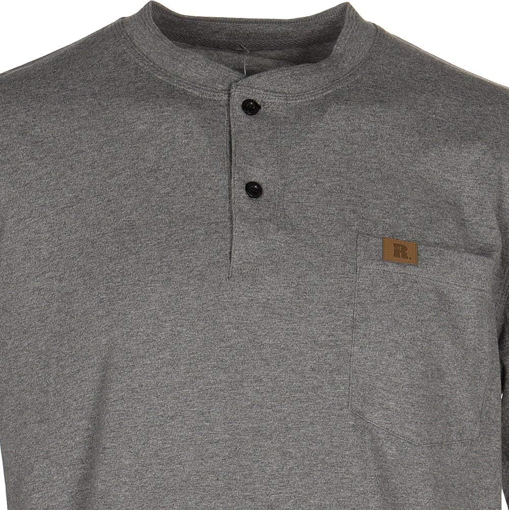Wrangler Henley-Shirt für Herren, langärmelig XL Dunkles Grau, XL Dunkles Grau