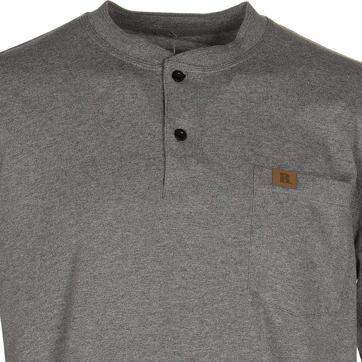 Wrangler Henley-Shirt für Herren, langärmelig XL Dunkles Grau, XL Dunkles Grau