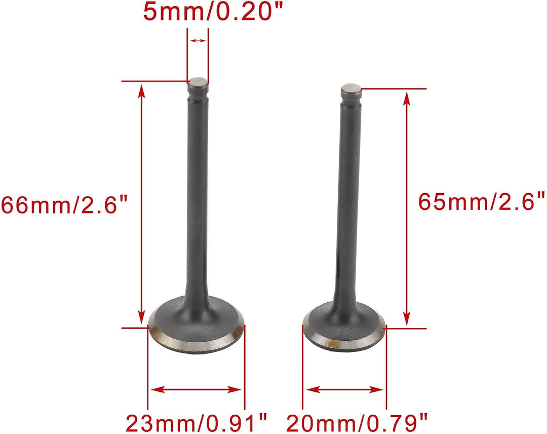 WOOSTAR Zylinderkopf 66mm Ventilbaugruppe Ersatz für 70ccm 90ccm 110ccm Taotao Roketa Sunl Chinesisc