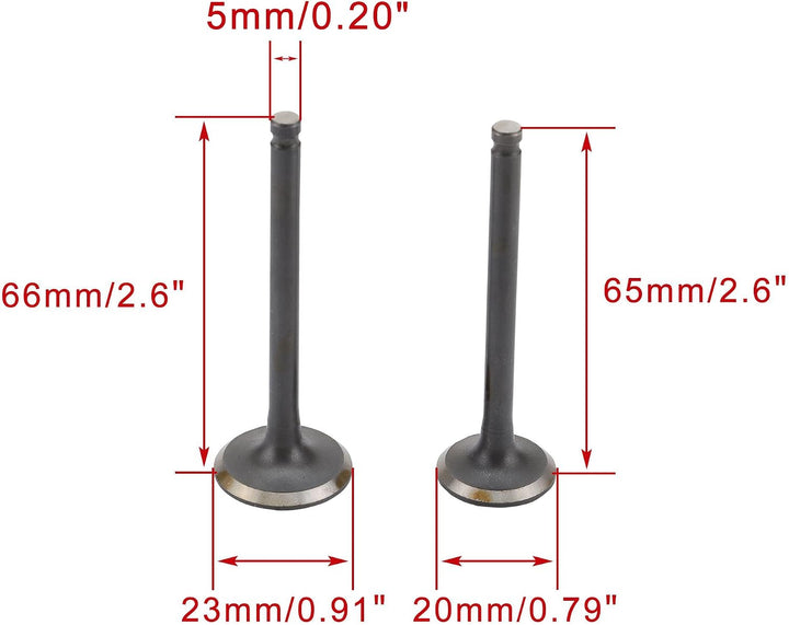 WOOSTAR Zylinderkopf 66mm Ventilbaugruppe Ersatz für 70ccm 90ccm 110ccm Taotao Roketa Sunl Chinesisc