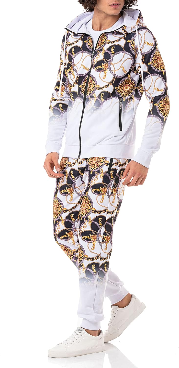 Red Bridge Herren Jogginganzug Set Kapuzenpullover & Hose Luxury Fade L Weiss, L Weiss