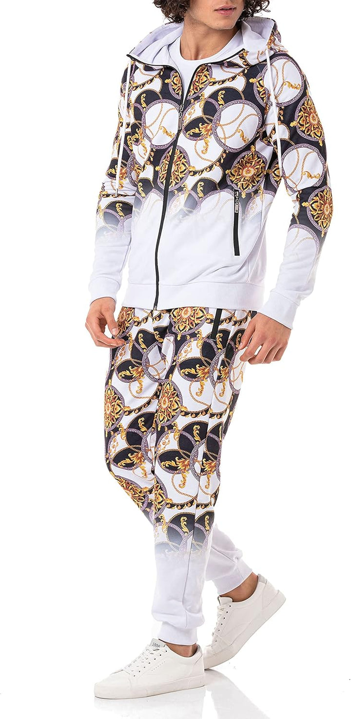 Red Bridge Herren Jogginganzug Set Kapuzenpullover & Hose Luxury Fade L Weiss, L Weiss