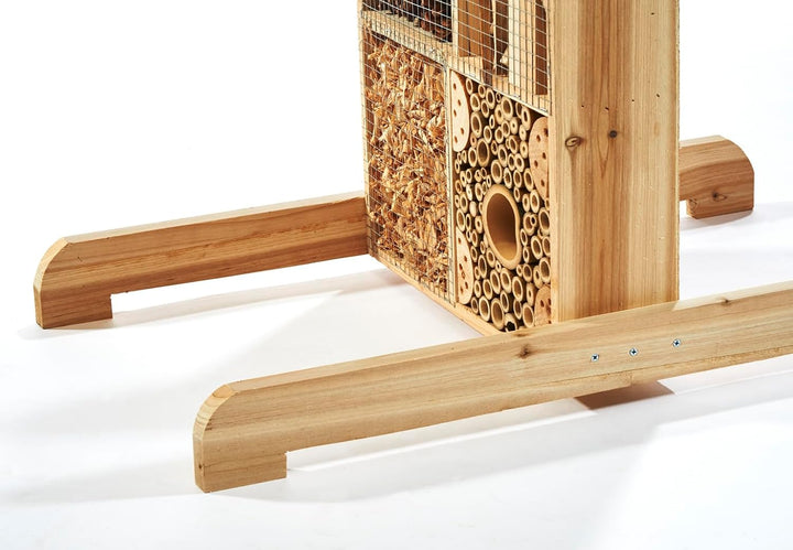 Insektenhotel Insektenhaus BEE aus Tannenholz 40x67x82 cm - mit Füllung aus verschiedenen Materialie