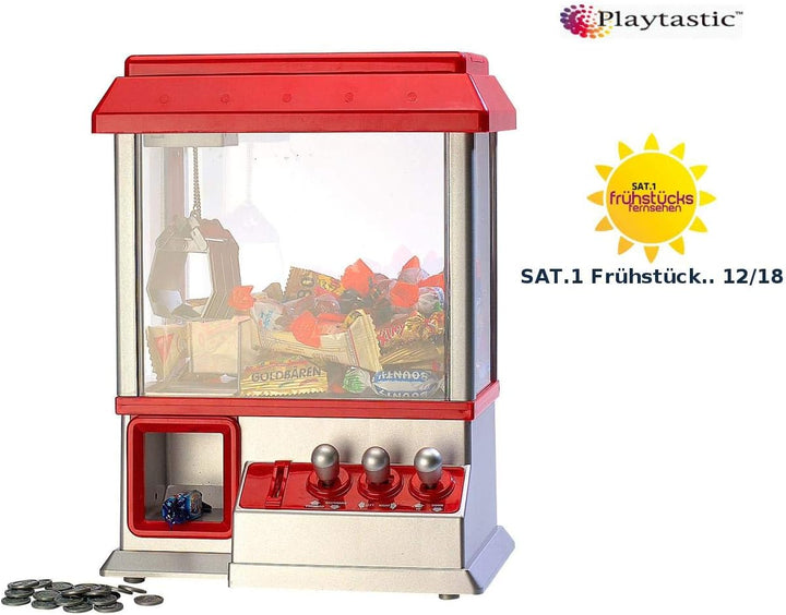 Playtastic Süssigkeiten Automat: Batteriebetriebener Süssigkeitenautomat Candy Grabber (Greifautomat