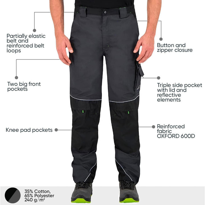 BWOLF Brave Arbeitshosen Männer Arbeitshose Herren Arbeitshose mit multifunktionalen Seitentaschen,