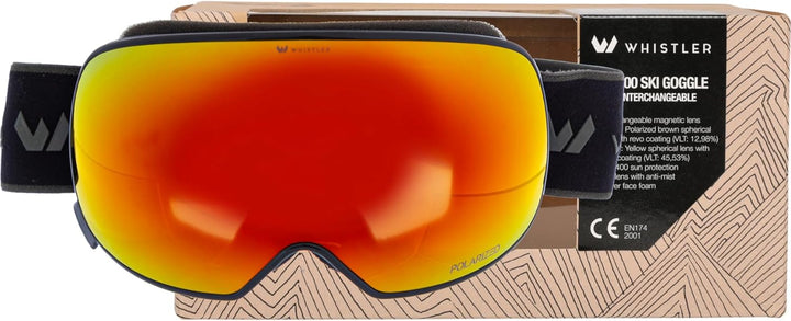 WHISTLER Unisex Skibrille WS9000 1001 Black Einheitsgrösse, 1001 Black Einheitsgrösse