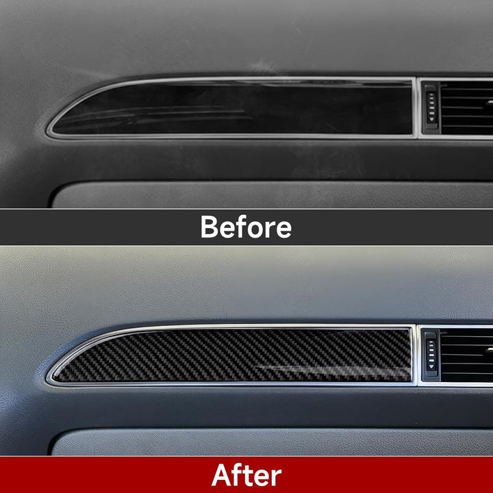 Auto Armaturenbrett Kohlefaser Aufkleber Trim Cover Decals Kompatibel mit Audi A6 C6(2005-2011) /S6