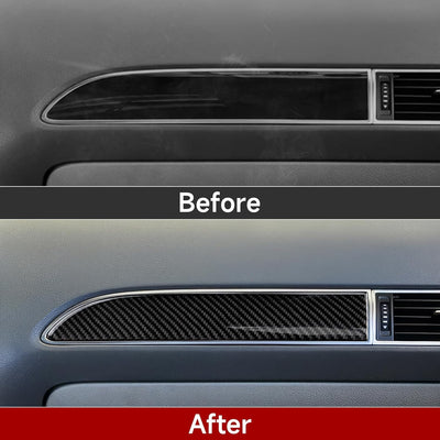 Auto Armaturenbrett Kohlefaser Aufkleber Trim Cover Decals Kompatibel mit Audi A6 C6(2005-2011) /S6