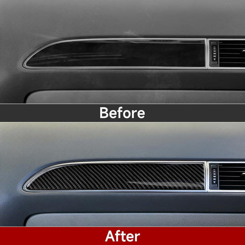 Auto Armaturenbrett Kohlefaser Aufkleber Trim Cover Decals Kompatibel mit Audi A6 C6(2005-2011) /S6