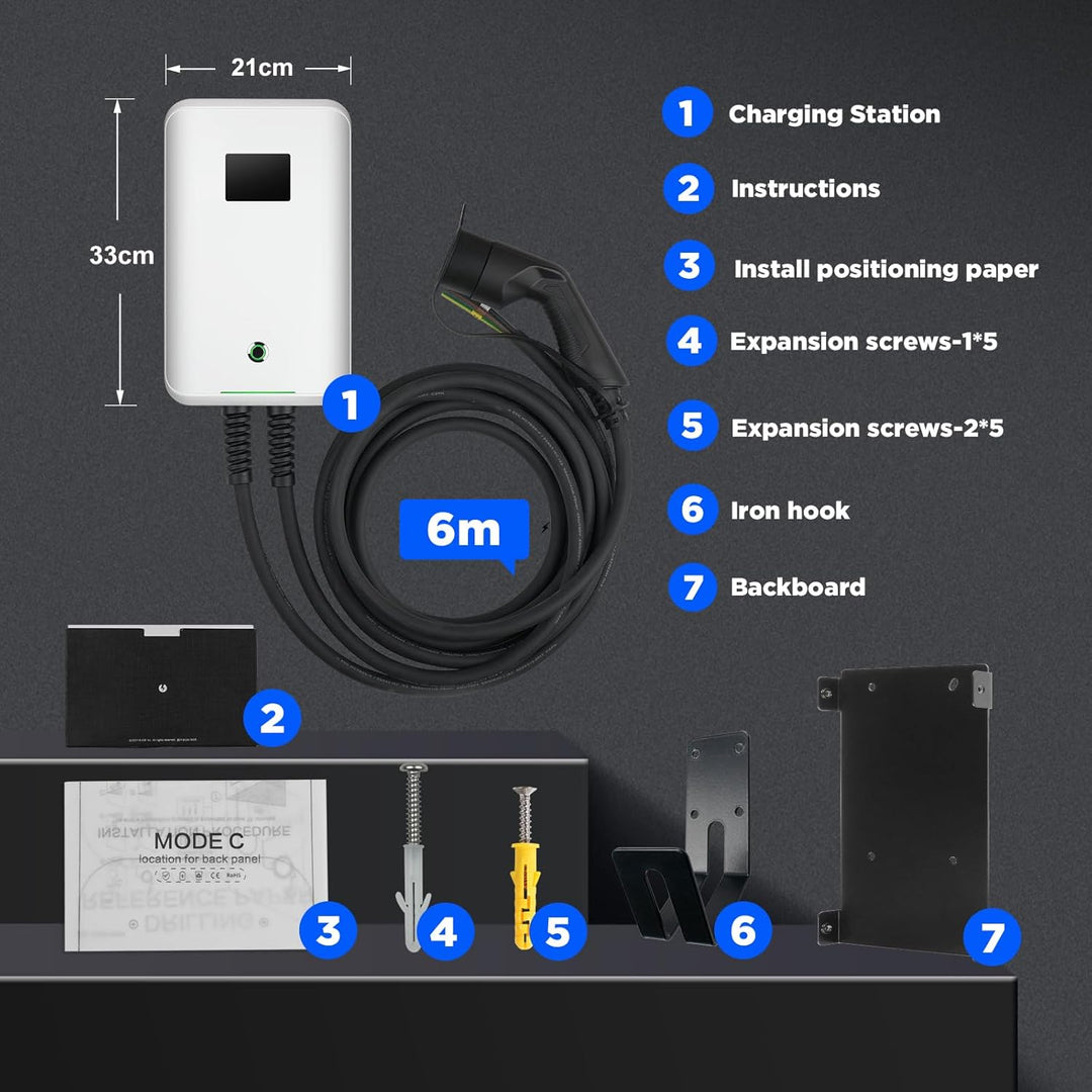 Morec 22kw EV Ladegerät 32A Dreiphasig EV Ladestation Typ 2 wallbox EU Standard Ladegerät IEC 62196-