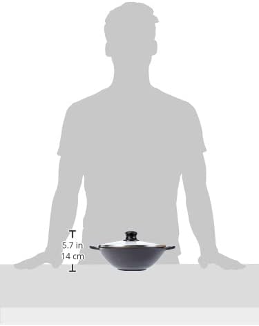 Kela 77747 Wok mit Deckel, Dünstrost, Stäbchen, Gusseisen, 24 cm Durchmesser, Induktionsgeeigent, Wo