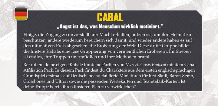 Atomic Mass Games, Marvel: Crisis Protocol – Cabal, Affiliation-Erweiterung, Tabletop, 2 Spieler, Ab