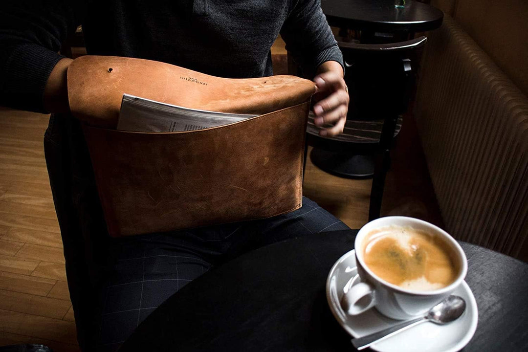 HOLZRICHTER Berlin Laptop 13“ Sleeve - Premium Hülle aus Leder – Ledertasche für Notebook Apple MacB