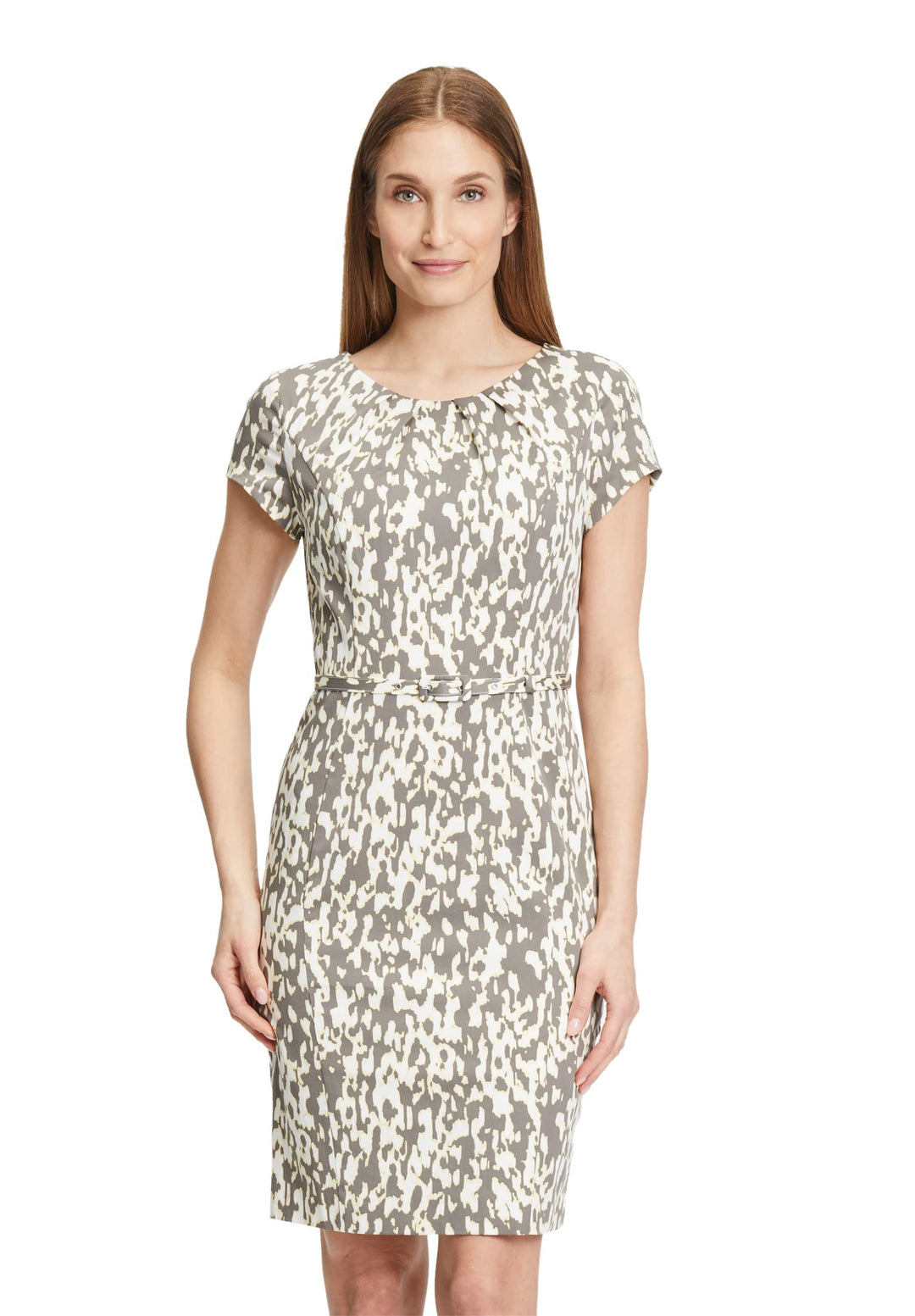 Vera Mont Damen Kleid 40 Khaki/Gelb, 40 Khaki/Gelb