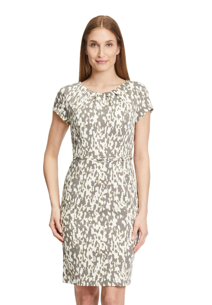 Vera Mont Damen Kleid 40 Khaki/Gelb, 40 Khaki/Gelb