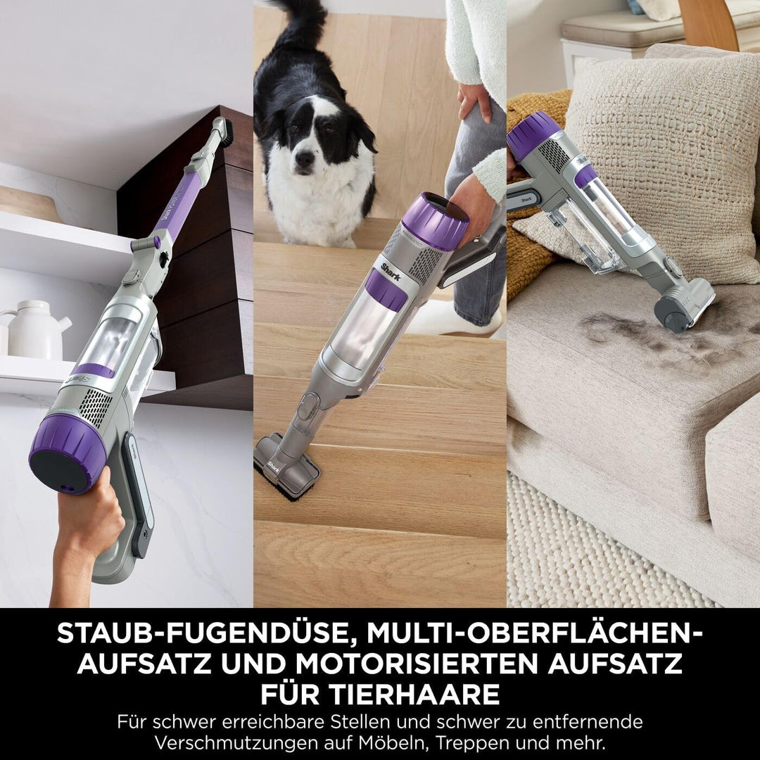 Shark PowerDetect Akku-Staubsauger, bis 70 Min., kabellos, für Tierhaare, Allergiker, Teppich und Ha