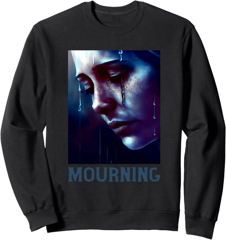 Trauer im Regen - Eine traurige Seele in Trauer Sweatshirt