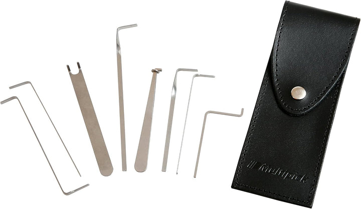 Multipick Lockpicking Spanner Profi Set 8-teilig für alle Profil-Schlösser aus Federstahl-Draht in E