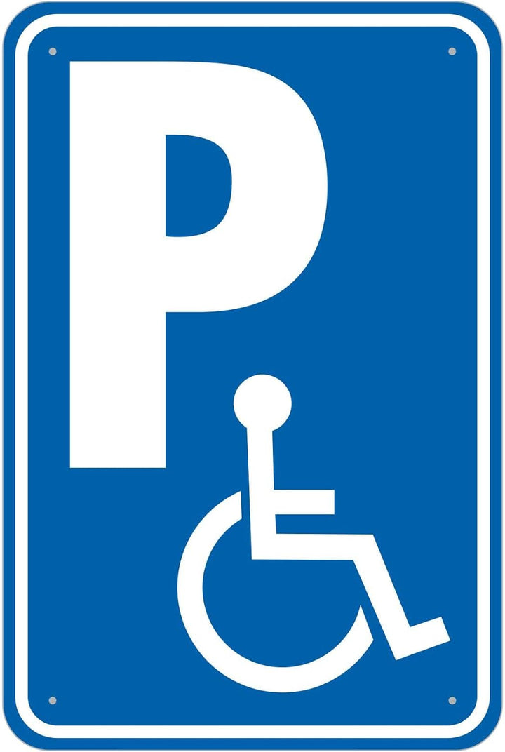 Schild Behinderten Parkplatz 400 x 600 mm aus Aluminium-Verbundmaterial 3mm stark Schild 40 X 60 Cm,