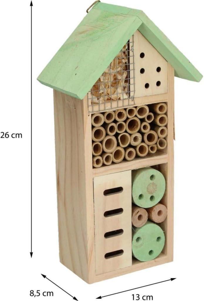 Hübsches, kleines Insektenhotel - farblich sortiert - preis pro Stück - Höhe ca. 26 cm