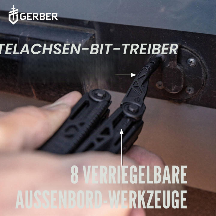 Gerber Multi-Tool mit 12 Funktionen, Dual Force, Inklusive Holster, Mit Einhandöffnung und Frame-Loc