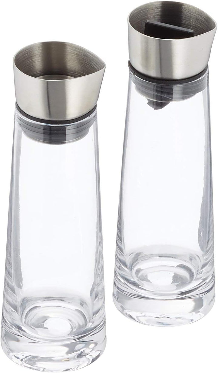 blomus -MACCHIATO- Zucker & Sahne Set aus Glas, 180 ml Fassungsvermögen, Edelstahldeckel, für Tee- u
