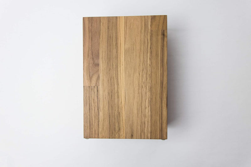 Schubica Messerblock BLOQ 701 unbestückt | Magnetblock Holz für 6 Messer | Nussbaum Messerleiste | M