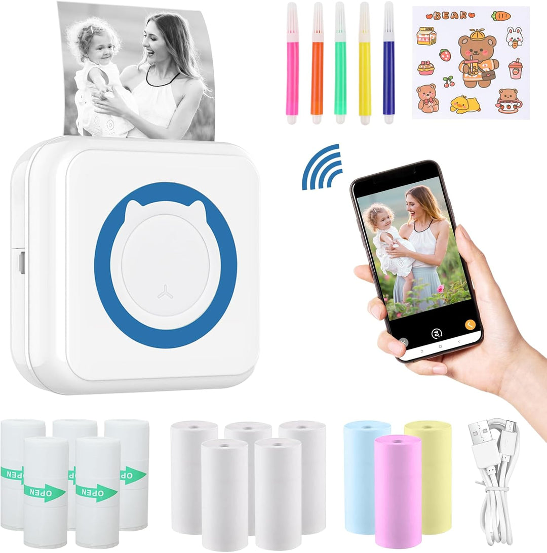 mini drucker für smartphone, fotodrucker für smartphone, mini drucker aufkleber, Bluetooth tragbarer