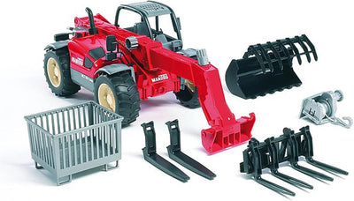 bruder 02125 - Manitou Teleskoplader MLT 633-1:16 Baufahrzeug Baumaschine Stapler Radlader