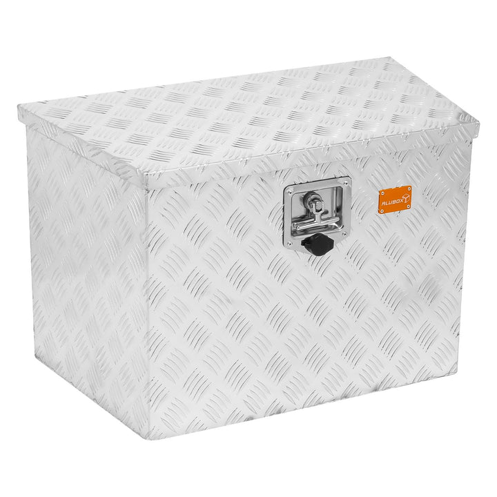 ALUBOX Riffelblech Deichselbox XL für PKW Anhänger - Anhängerbox 1,5 mm Aluminium 72/60 x 46 x 39 cm