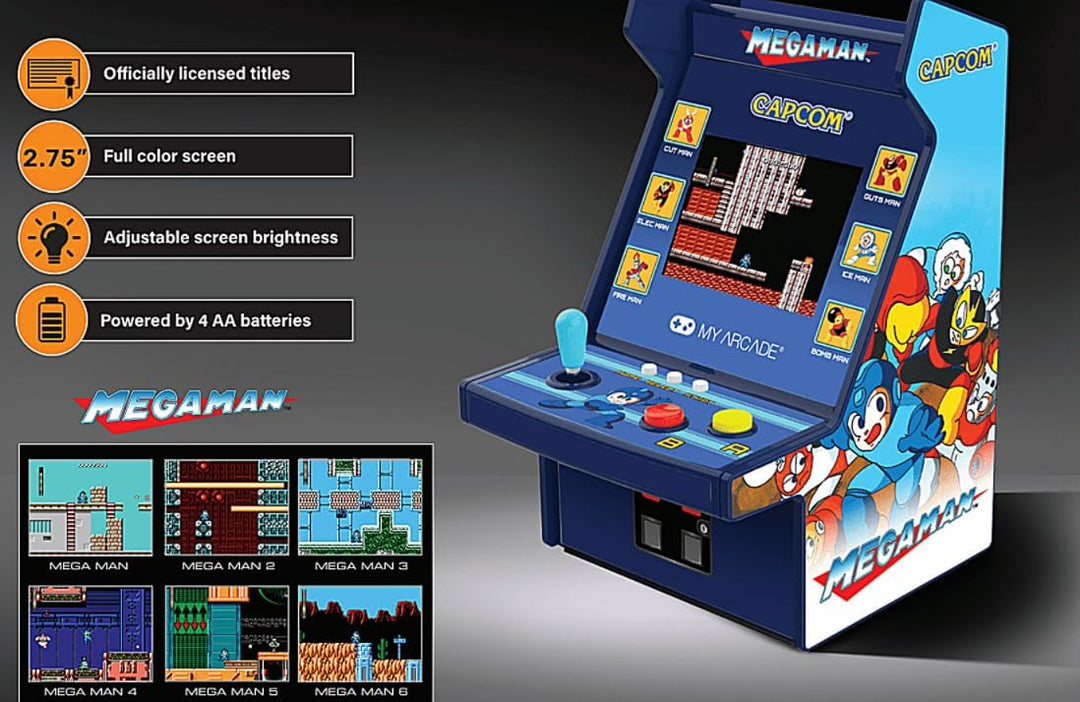 My Arcade Mega Man Micro Player Pro Tragbare Retro-Arcade (6 Spiele in 1)