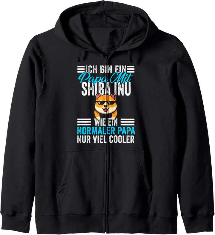 Vater Papa Vatertag Shiba Inu Papa Kapuzenjacke