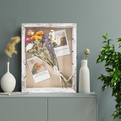 FramePro Grosse Schattenbox Vitrine Rahmen mit Glasfenstertür 3D Bilderrahmen Erinnerungsstücke Meda