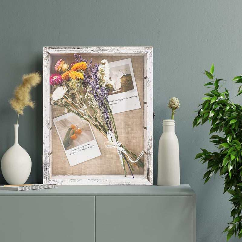 FramePro Grosse Schattenbox Vitrine Rahmen mit Glasfenstertür 3D Bilderrahmen Erinnerungsstücke Meda