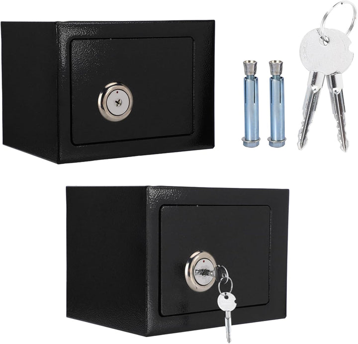 Safe mit Schlüssel-Schloss, Möbeltresor mit vorgebohrten Löchern können, wandsafe geldkassette Doppe