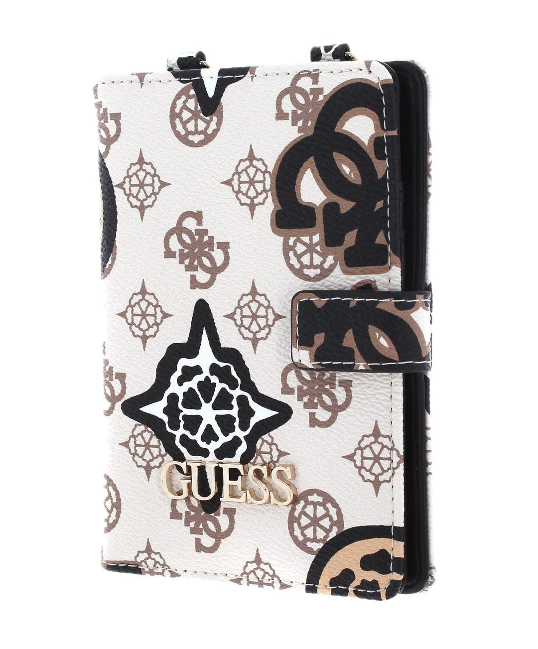 GUESS House Party Passport Case Cream Logo Multi