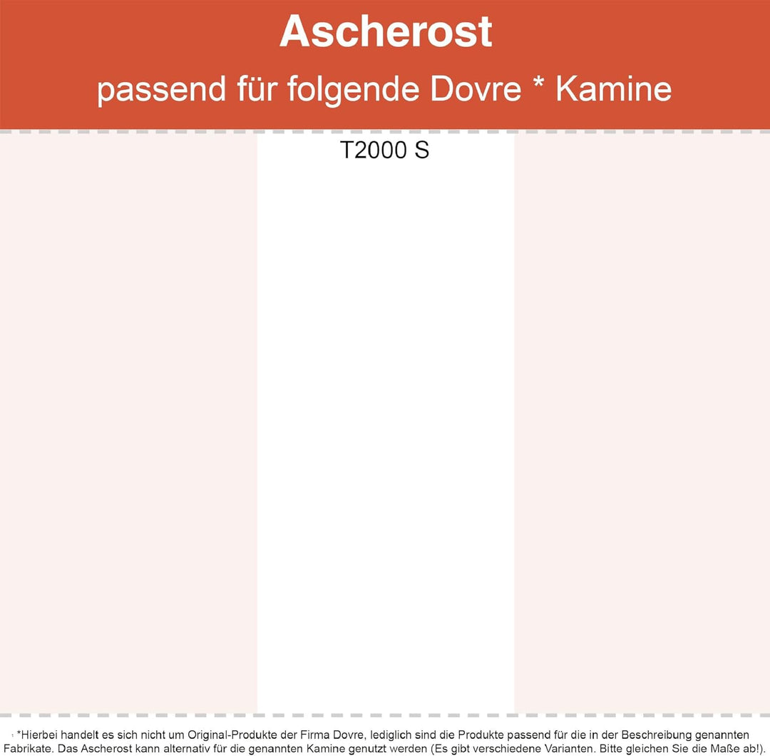 Kaminrost - Passend für Dovre T2000 S Kaminöfen inkl. Modellübersicht - Ascherost Kamin aus massivem