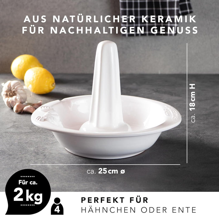 ROEMERTOPF 2 125 04 Hähnchenbräter Chiko, weiss