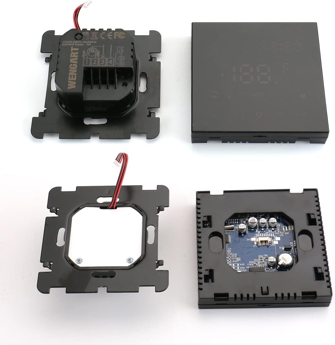 Wengart Raumthermostat Fussbodenheizung Wasser (3A), WG607 Digitaler Wandthermostat mit Fenster-offe