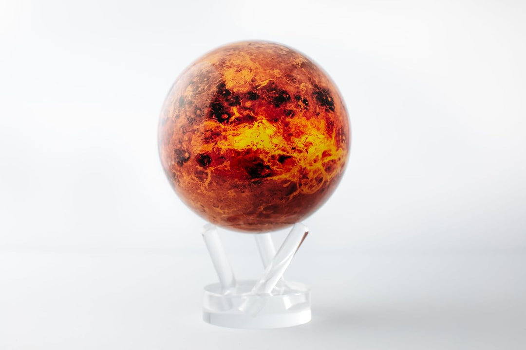 MOVA Globus Weltraumserie Venus 4.5" mit Sockel, solarbetriebener rotierender Globus, einzigartiges