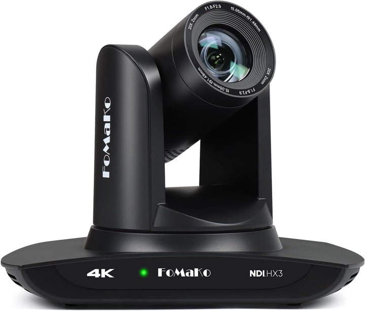 FoMaKo 4K PTZ Kamera NDI HX3 KI-Tracking 20x Optischer Zoom, mit HDMI/USB3.0/LAN(PoE), für LIve-Gott