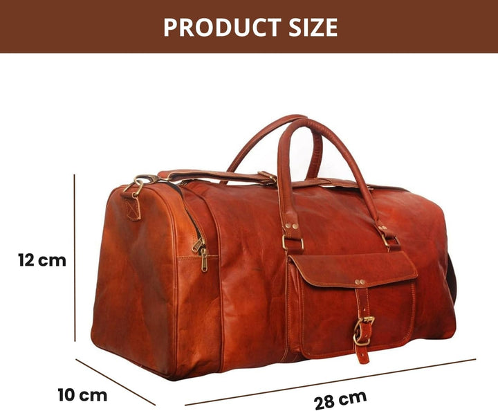 ALASKA EXPORTS Harvey Echtes Leder Holdall Duffel Gym Weekender Gepäck Reise Schulter Vintage Tasche