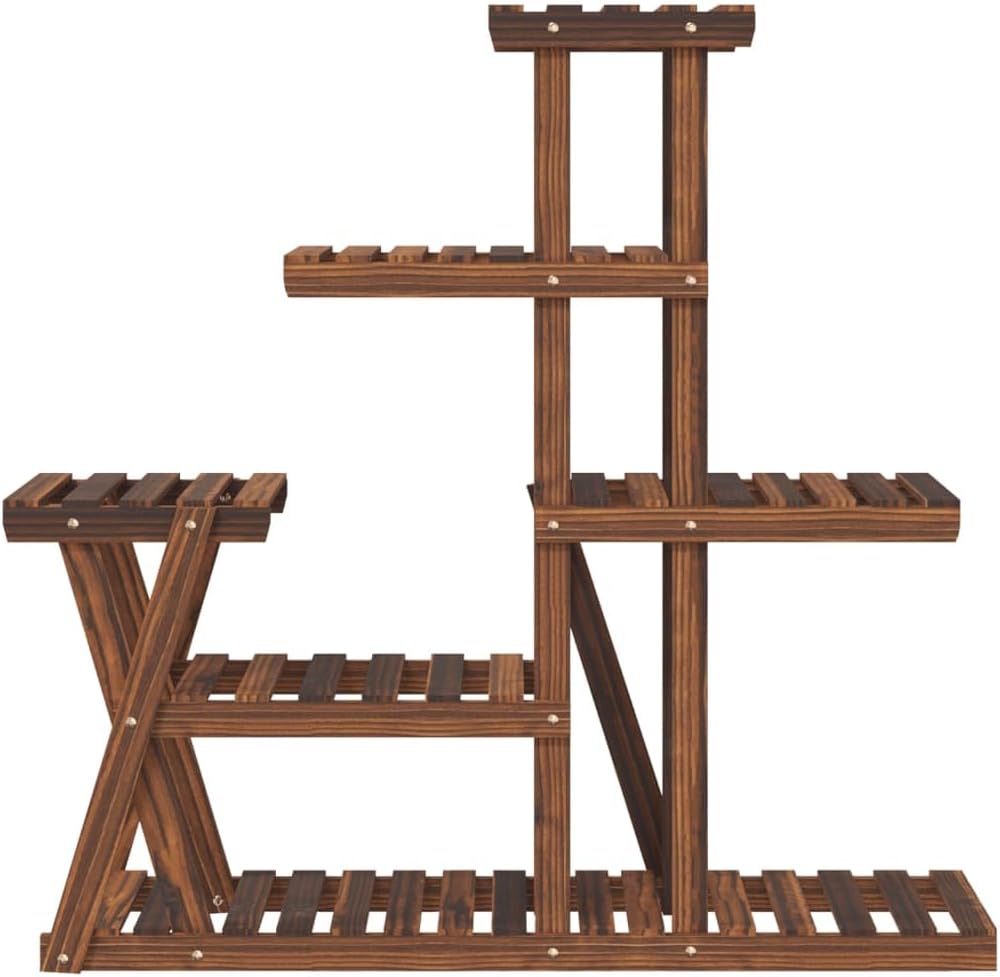 vidaXL Blumenständer, Pflanzenregal Holz, Blumenregal für Wohnzimmer Balkon Terrasse, Pflanzenstände