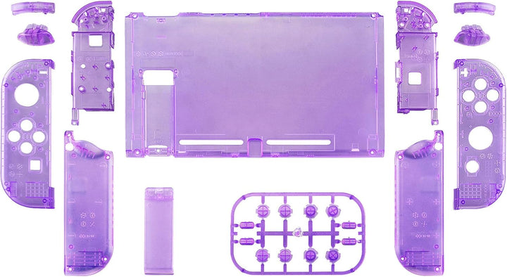 eXtremeRate Hülle Case für Nintendo Switch Joycon/Konsole, Rückgehäuse&Kickstand für Switch Console,