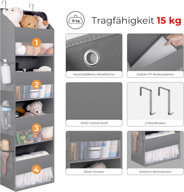 GRANNY SAYS Hängeorganizer Tür mit 4 Taschen, Packung mit 1 hinter der Tür hängenden Speicherorganis