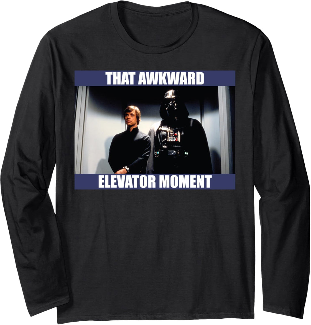 Star Wars Darth Vader & Luke That Awkward Elevator Moment Langarmshirt