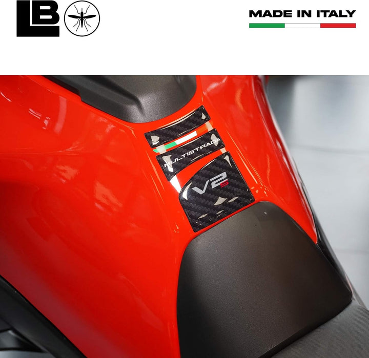 labelbike - 3D Aufkleber Motorrad Tankpad Schutz und Dekoration aus Harz kompatibel mit Ducati Multi