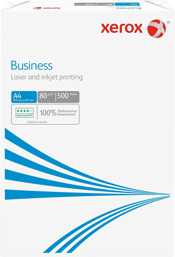 Xerox 003R91820 Business Kopierpapier, Druckerpapier, Universalpapier DIN A4 80 gr./m² 2.500 Blatt K